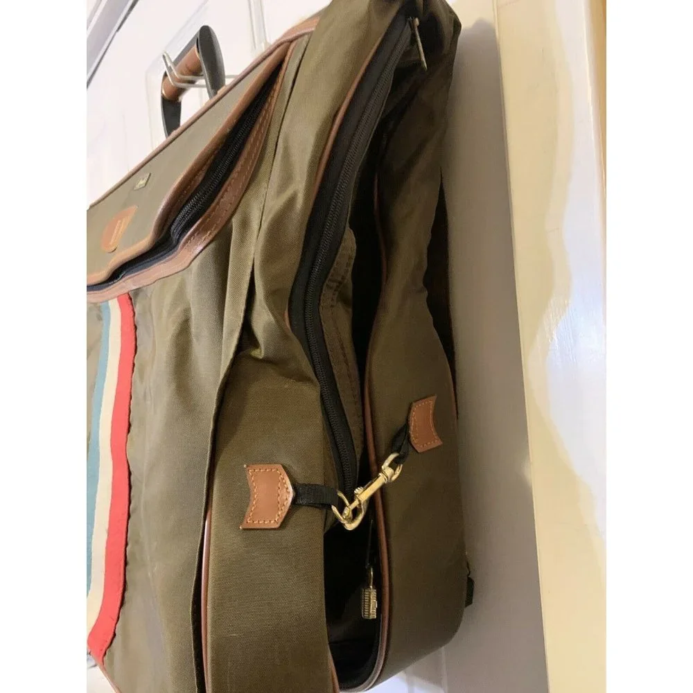Vintage Lark Travel Luggage Hanging Garment‎ Bag Olive Brown
